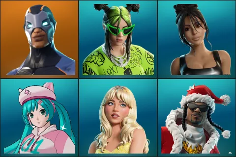 Carbide, Green Roots Billie, Iconic Kim Kardashian, Neko Hatsune Miku, Sabrina Carpenter, Santa Dogg