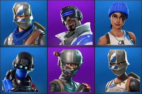 Blue Squire, Blue Striker, Blue Team Leader, Carbon Commando, Elite Agent, Royale Knight