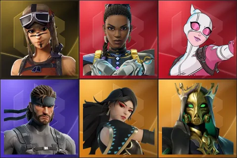 Renegade Raider, Shuri, Gwenpool, Solid Snake, Era, Hades