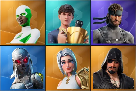 Backlash, Bugha, Solid Snake, Zadie, Ark, Blackheart