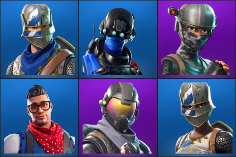 Blue Squire, Carbon Commando, Elite Agent, Prodigy, Rogue Agent, Royale Knight