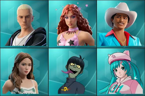 Slim Shady, Chappell Roan, Die With A Smile Bruno, Laufey, Murdoc, Neko Hatsune Miku