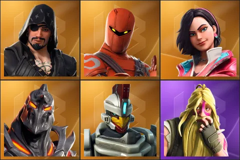 Blackheart, Hybrid, Rox, Ruin, Sentinel, Bunker Jonesy