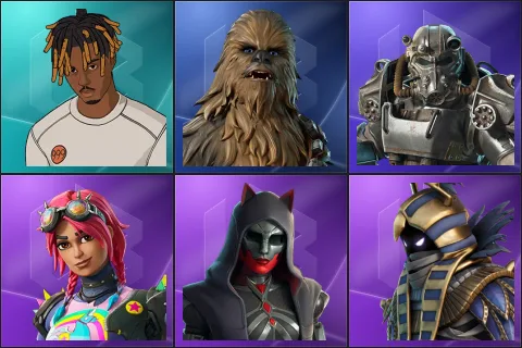 Slayer Juice WRLD, Chewbacca, T-60 Power Armor, Brite Raider, Felina, Graven