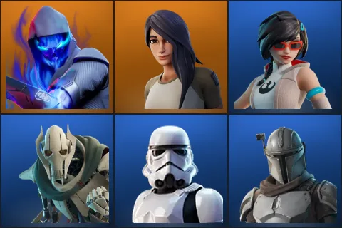 Fusion, Gear Specialist Maya, Apprentice Evie, General Grievous, Imperial Stormtrooper, Mandalorian Warrior
