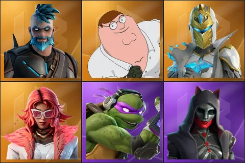 Omegarok, Peter Griffin, Spectra Knight, Valeria, Donatello, Felina