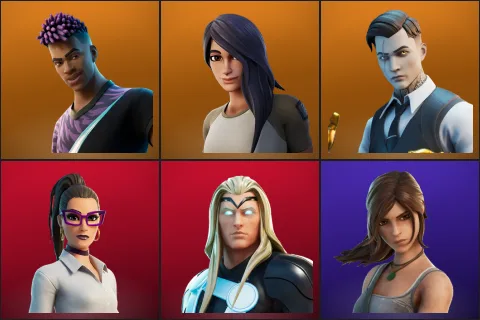 Fade, Gear Specialist Maya, Midas, Jennifer Walters, Thor, Lara Croft