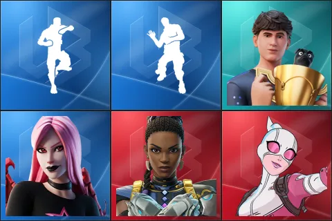 Scenario, Laugh It Up, Bugha, Haze, Shuri, Gwenpool