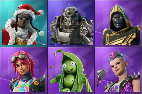 Santa Dogg, T-60 Power Armor, Blitz Knight, Brite Raider, Peabody, Ringmaster Scarr