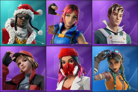 Santa Dogg, Explorer Emilie, Nolan Chance, Piper Pace, Yulejacket, Combat Tech Jules