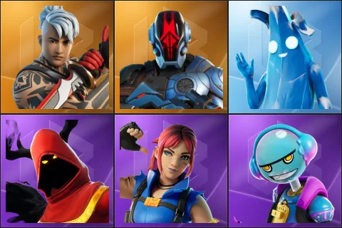 Ronin, The Foundation, Polar Peely, Cloaked Shadow, Explorer Emilie, Gumbo