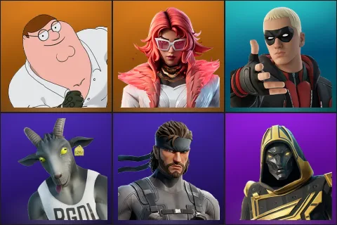 Peter Griffin, Valeria, Rap Boy, A Goat, Solid Snake, Blitz Knight