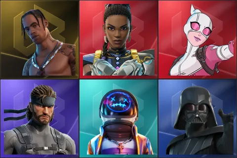 Travis Scott, Shuri, Gwenpool, Solid Snake, Astro Jack, Darth Vader