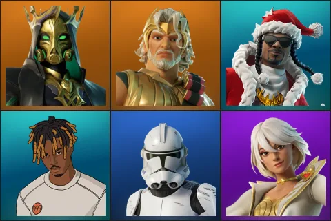 Hades, Zeus, Santa Dogg, Slayer Juice WRLD, Clone Trooper, Aphrodite