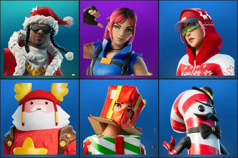 Santa Dogg, Explorer Emilie, Arctic Adeline, Guff Gringle, Holiday Boxy, Mr. Dappermint