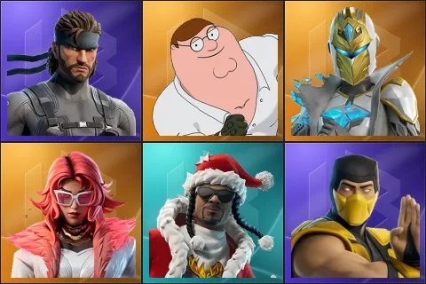 Solid Snake, Peter Griffin, Spectra Knight, Valeria, Santa Dogg, Scorpion (MK3)