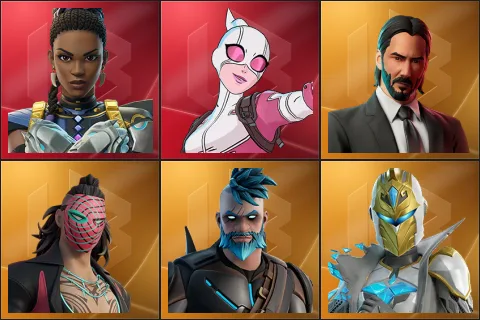 Shuri, Gwenpool, John Wick, Kado Thorne, Omegarok, Spectra Knight