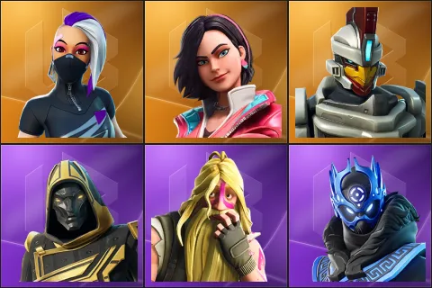 Catalyst, Rox, Sentinel, Blitz Knight, Bunker Jonesy, Cobalt Snowfoot