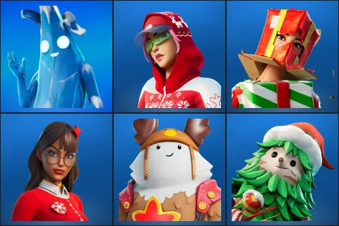 Polar Peely, Arctic Adeline, Holiday Boxy, Krisabelle, Sled Ready Guff, Winterfest Bushranger