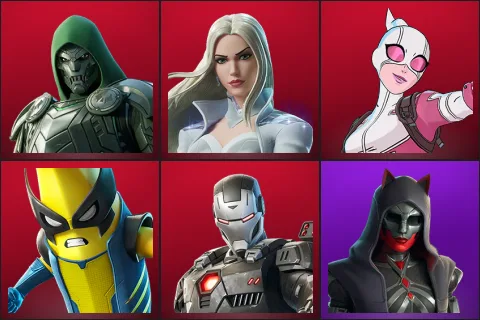 Doom, Emma Frost, Gwenpool, Peelverine, War Machine, Felina