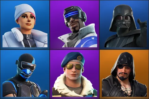 Blizzard Bomber, Blue Striker, Darth Vader, Fixer, Royale Bomber, Blackheart