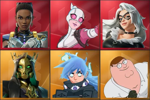 Shuri, Gwenpool, Black Cat, Hades, Nezumi, Peter Griffin