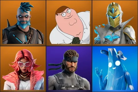 Omegarok, Peter Griffin, Spectra Knight, Valeria, Solid Snake, Polar Peely