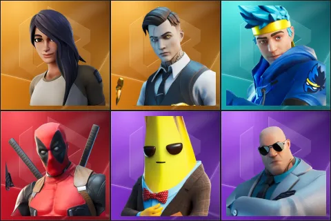 Gear Specialist Maya, Midas, Ninja, Deadpool, Agent Peely, Brutus