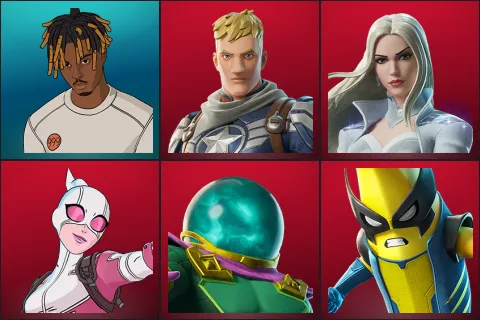 Slayer Juice WRLD, Captain Jones, Emma Frost, Gwenpool, Mysterio, Peelverine
