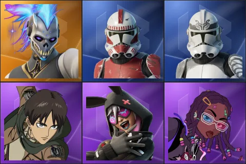 Renzo the Destroyer, Coruscant Guard, Wolf Pack Trooper, Eren Jaeger, Highwire, Imani