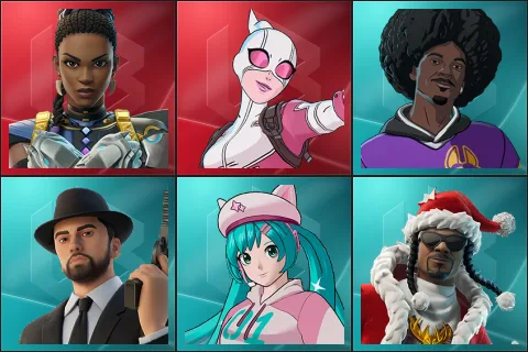 Shuri, Gwenpool, LBC '93 Dogg, Marshall Never More, Neko Hatsune Miku, Santa Dogg