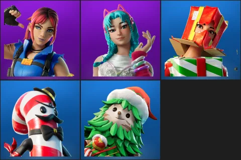 Explorer Emilie, Katalina, Holiday Boxy, Mr. Dappermint, Winterfest Bushranger