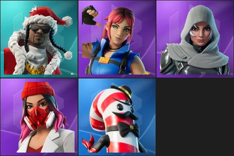 Santa Dogg, Explorer Emilie, Vanguard Zadie, Yulejacket, Mr. Dappermint
