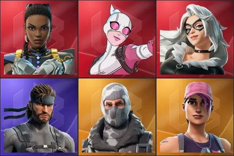 Shuri, Gwenpool, Black Cat, Solid Snake, Havoc, Rose Team Leader
