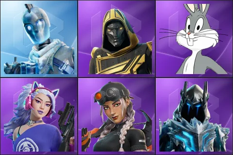 Glacial Dummy, Blitz Knight, Bugs Bunny, Dasha, Elite Jules, Exalted Ice King