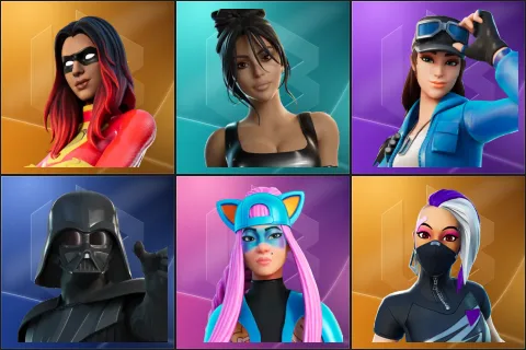 Joltara, Iconic Kim Kardashian, Cloud Striker, Darth Vader, Alli, Catalyst
