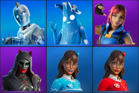 Glacial Dummy, Polar Peely, Explorer Emilie, Felina, Blizzabelle, Krisabelle