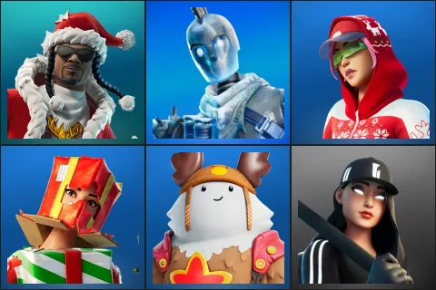 Santa Dogg, Glacial Dummy, Arctic Adeline, Holiday Boxy, Sled Ready Guff, Ruby Shadows