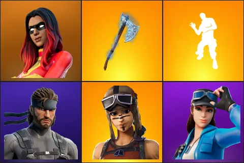 Joltara, Leviathan Axe, Laugh It Up, Solid Snake, Renegade Raider, Cloud Striker