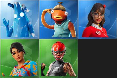 Polar Peely, Fishstick, Krisabelle, Color Crush, Manic