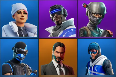 Blizzard Bomber, Blue Striker, Elite Agent, Fixer, John Wick, Point Patroller