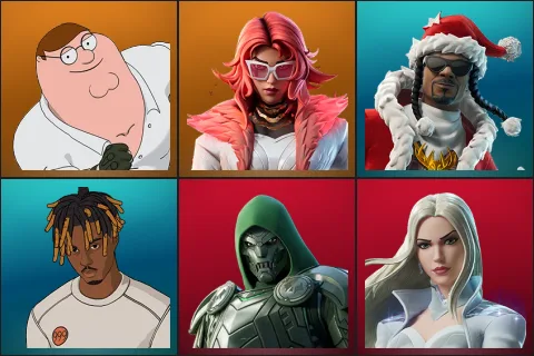 Peter Griffin, Valeria, Santa Dogg, Slayer Juice WRLD, Doom, Emma Frost
