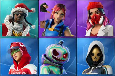 Santa Dogg, Explorer Emilie, Yulejacket, Arctic Adeline, Chrome Punk, Gold Blooded Ace