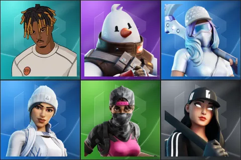 Slayer Juice WRLD, Snowmando, Diamond Diva, Frost Squad, Recon Ranger, Ruby Shadows