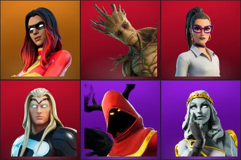 Joltara, Groot, Jennifer Walters, Thor, Cloaked Shadow, Stoneheart