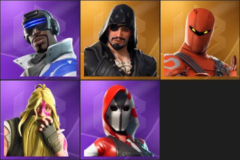 Blue Striker, Blackheart, Hybrid, Bunker Jonesy, The Ace