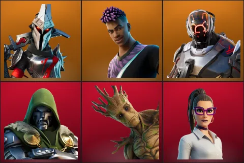 Eternal Knight, Fade, The Scientist, Doctor Doom, Groot, Jennifer Walters