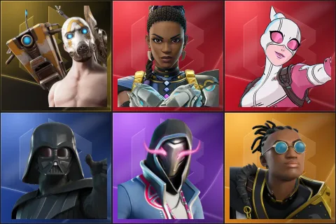 Psycho Bandit, Shuri, Gwenpool, Darth Vader, Xander, Malik