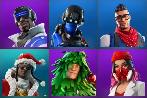 Blue Striker, Carbon Commando, Prodigy, Santa Dogg, Lt. Evergreen, Yulejacket