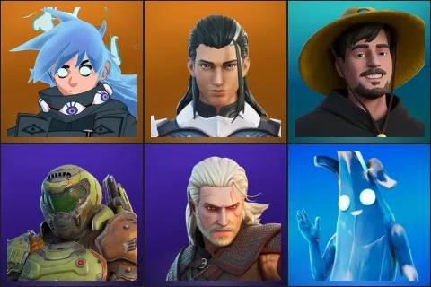 Nezumi, The Ageless, MrBeast, Doom Slayer, Geralt of Rivia, Polar Peely